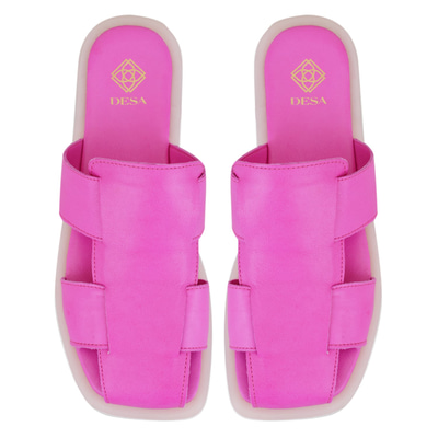 Kadın Pembe Deri Terlik