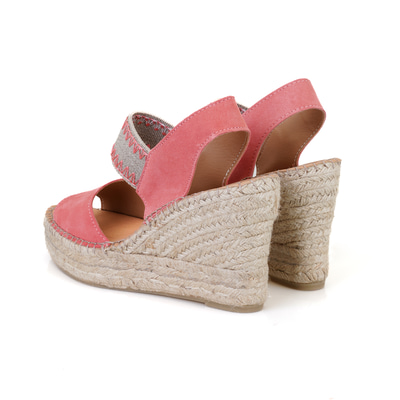 Kadın Pembe Dolgu Topuklu Espadril Sandalet