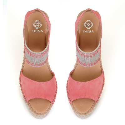 Kadın Pembe Dolgu Topuklu Espadril Sandalet