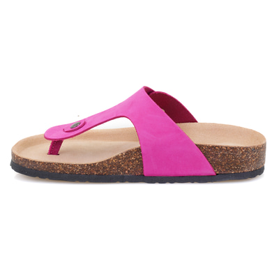 Kadın Pembe Parmak Arası Nubuk Deri Terlik