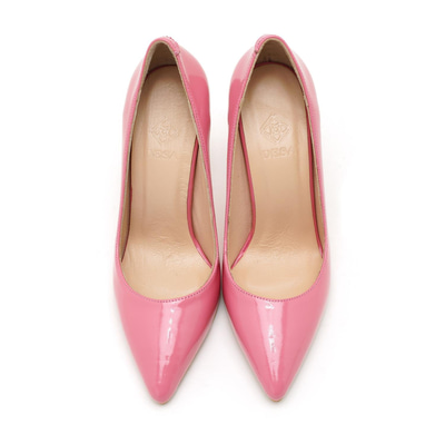 Kadın Pembe Rugan Deri Stiletto