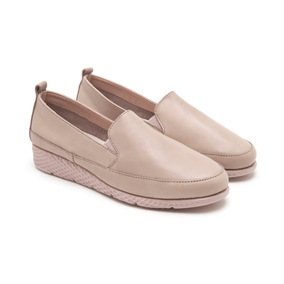 Kadın Pudra Deri Günlük Comfort Ayakkabı