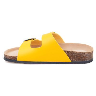 Kadın Sarı Ayarlanabilir Tokalı Terlik