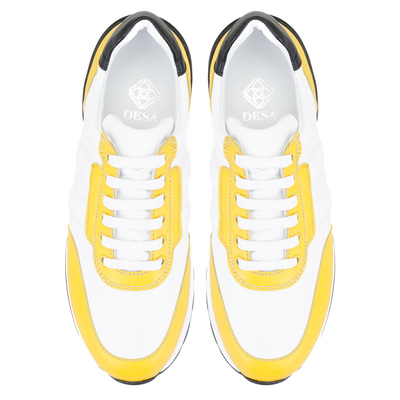 Kadın Sarı Deri Spor Ayakkabı
