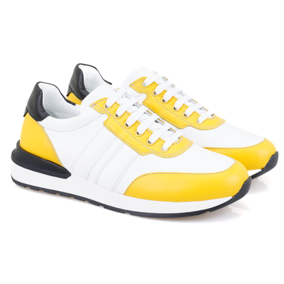 Kadın Sarı Deri Spor Ayakkabı