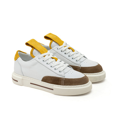 Kadın Sarı Deri Spor Ayakkabı