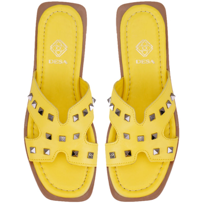 Kadın Sarı Deri Terlik