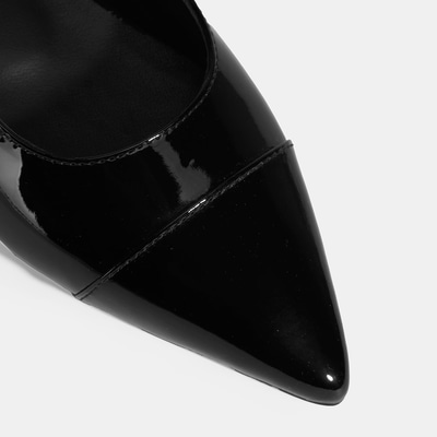 Kadın Siyah Ayarlanabilir Tokalı Rugan Babet