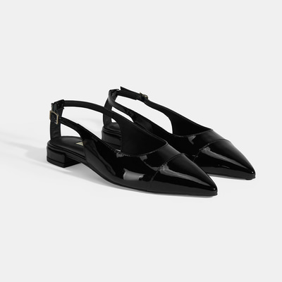 Kadın Siyah Ayarlanabilir Tokalı Rugan Babet