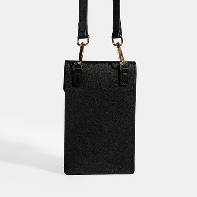 Kadın Siyah Çapraz Telefon Çantası 