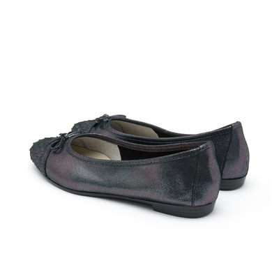 Kadın Siyah Deri Babet