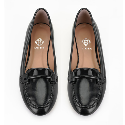 Kadın Siyah Deri Babet