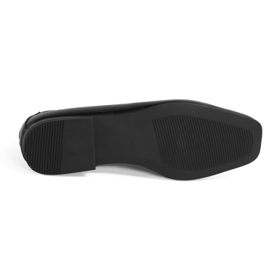 Kadın Siyah Deri Babet