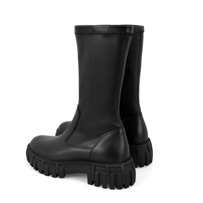 Kadın Siyah Deri Bot