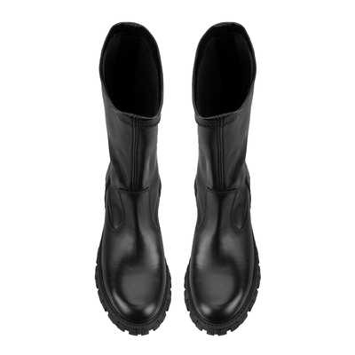 Kadın Siyah Deri Bot