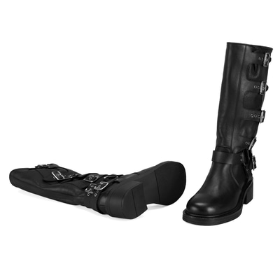 Kadın Siyah Deri Çizme