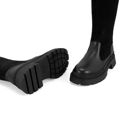 Kadın Siyah Deri Çizme