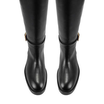 Kadın Siyah Deri Çizme