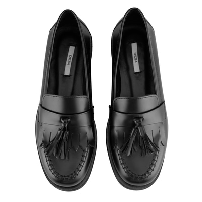 Kadın Siyah Deri Günlük Ayakkabı