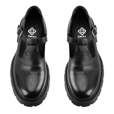 Kadın Siyah Deri Günlük Ayakkabı