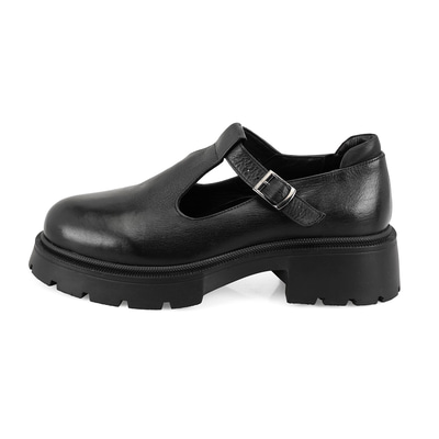 Kadın Siyah Deri Günlük Ayakkabı