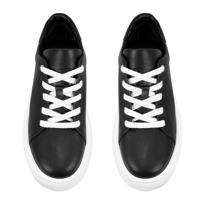 Kadın Siyah Deri Günlük Ayakkabı