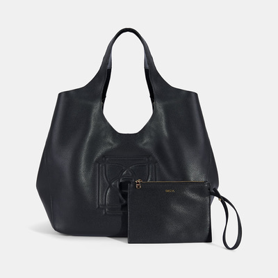 Kadın Siyah Deri Hobo Çanta