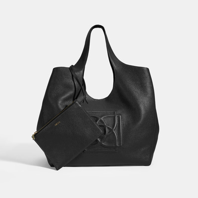 Kadın Siyah Deri Hobo Çanta