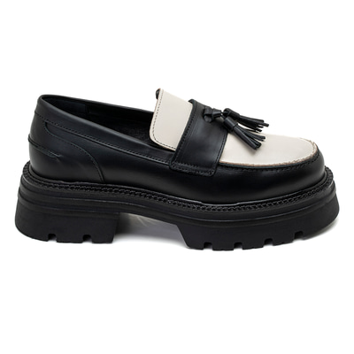 Kadın Siyah Deri Loafer
