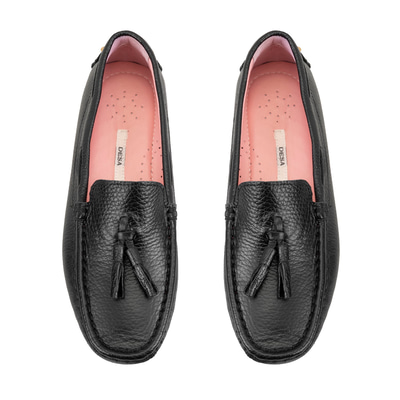 Kadın Siyah Deri Loafer