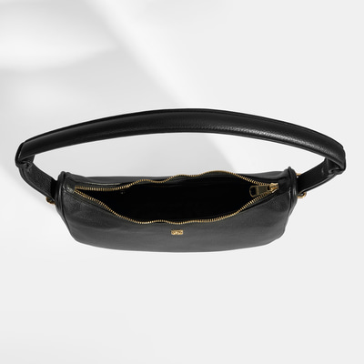 Kadın Siyah Deri Omuz Çantası