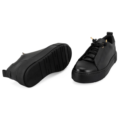 Kadın Siyah Deri Spor Ayakkabı