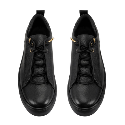 Kadın Siyah Deri Spor Ayakkabı