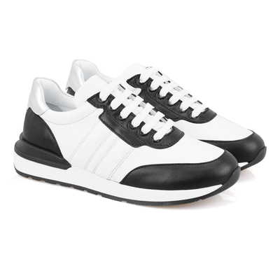 Kadın Siyah Deri Spor Ayakkabı