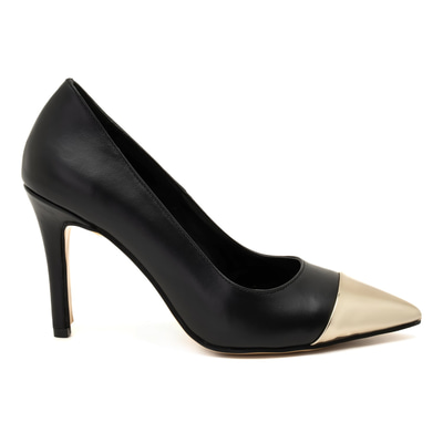 Kadın Siyah Deri Stiletto 