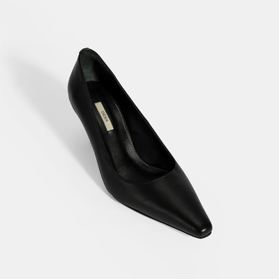 Kadın Siyah Deri Stiletto