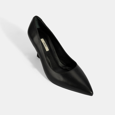 Kadın Siyah Deri Stiletto