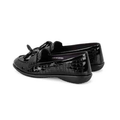 Kadın Siyah DesaComfort Aksesuar Detaylı Deri Loafer