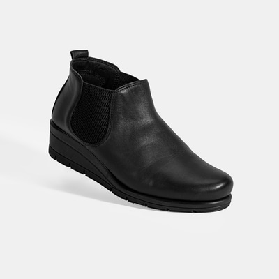 Kadın Siyah DesaComfort Bilek Boy Deri Bot