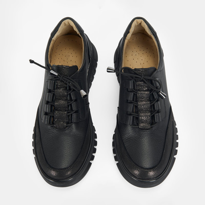 Kadın Siyah DesaComfort Deri Bağcıklı Günlük Ayakkabı