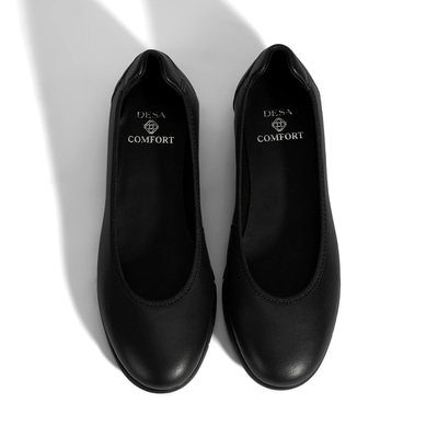 Kadın Siyah DesaComfort Deri Günlük Ayakkabı