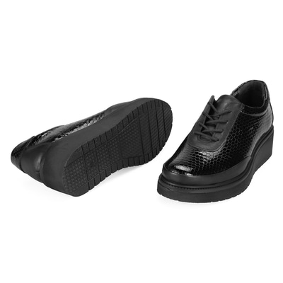 Kadın Siyah DesaComfort Deri Günlük Ayakkabı