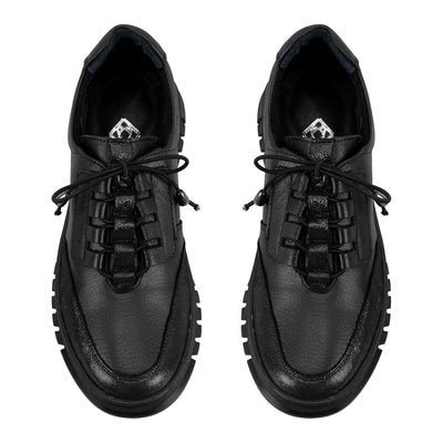 Kadın Siyah DesaComfort Deri Günlük Ayakkabı