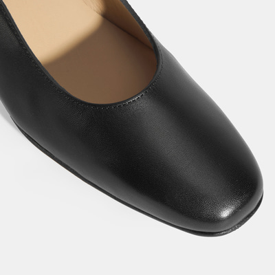 Kadın Siyah DesaComfort Deri Klasik Topuklu Ayakkabı