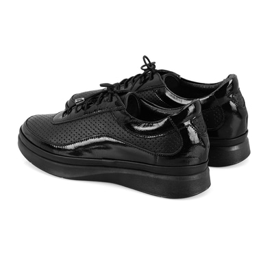 Kadın Siyah DesaComfort Deri Spor Ayakkabı