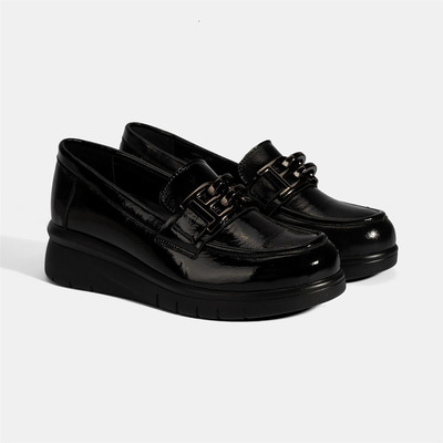 Kadın Siyah DesaComfort Toka Detaylı Deri Ayakkabı