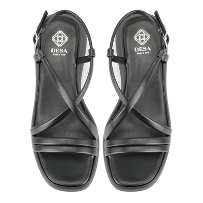 Kadın Siyah Dolgu Tabanlı Sandalet