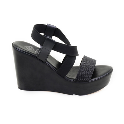Kadın Siyah Dolgu Topuklu Sandalet