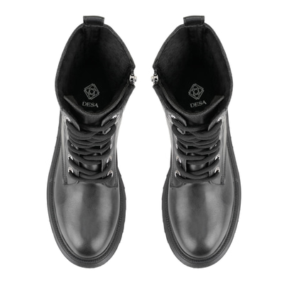 Kadın Siyah Fermuarlı Bot