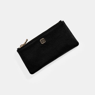 Kadın Siyah Fermuarlı Deri Cüzdan